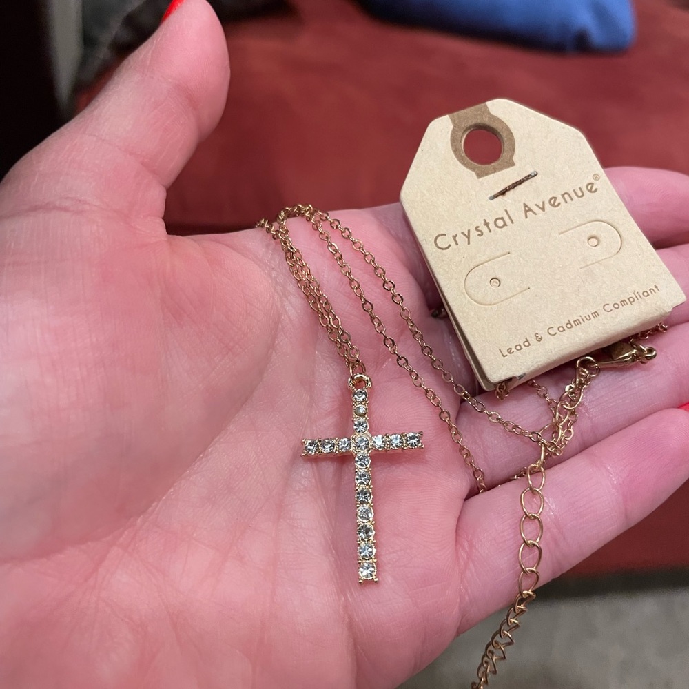 Gold cross necklace
